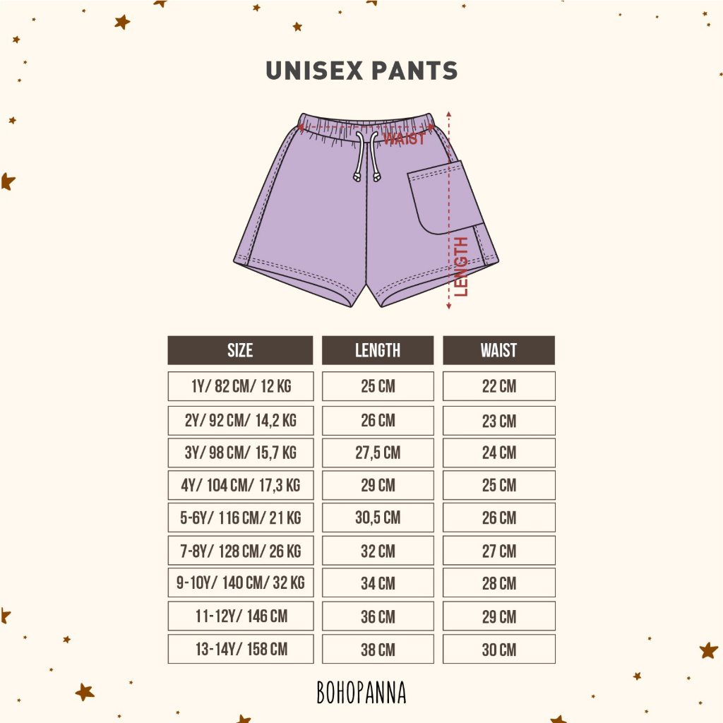 Bohopanna - Unisex Pants / Celana Anak Basic Pants