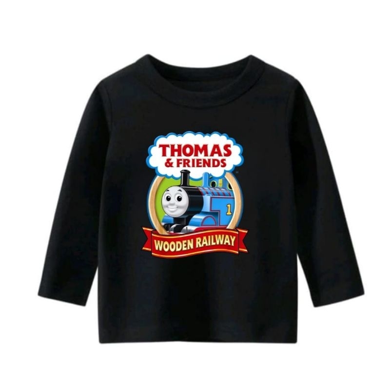 BAJU KAOS ANAK LAKI LAKI LENGAN PANJANG THOMAS &amp; FRIEND 1-12 TAHUN