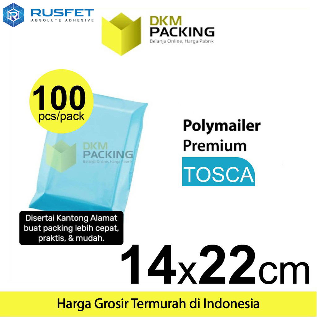 

Polymailer TOSCA 14 x 22cm Amplop Plastik Packing Olshop PREMIUM / TERMURAH / SATUAN