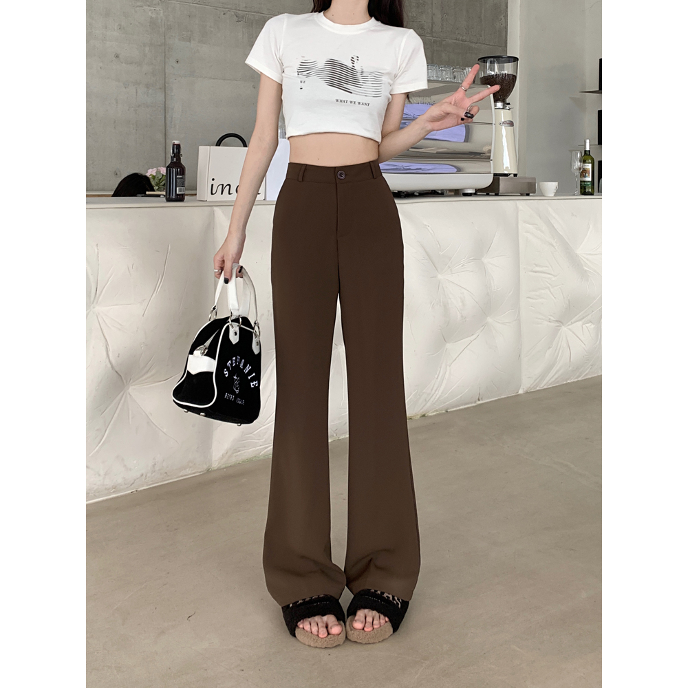 XIAOZHAINV Celana Wanita Korean Style Panjang Berkobar Pants/Kulot Highwaist