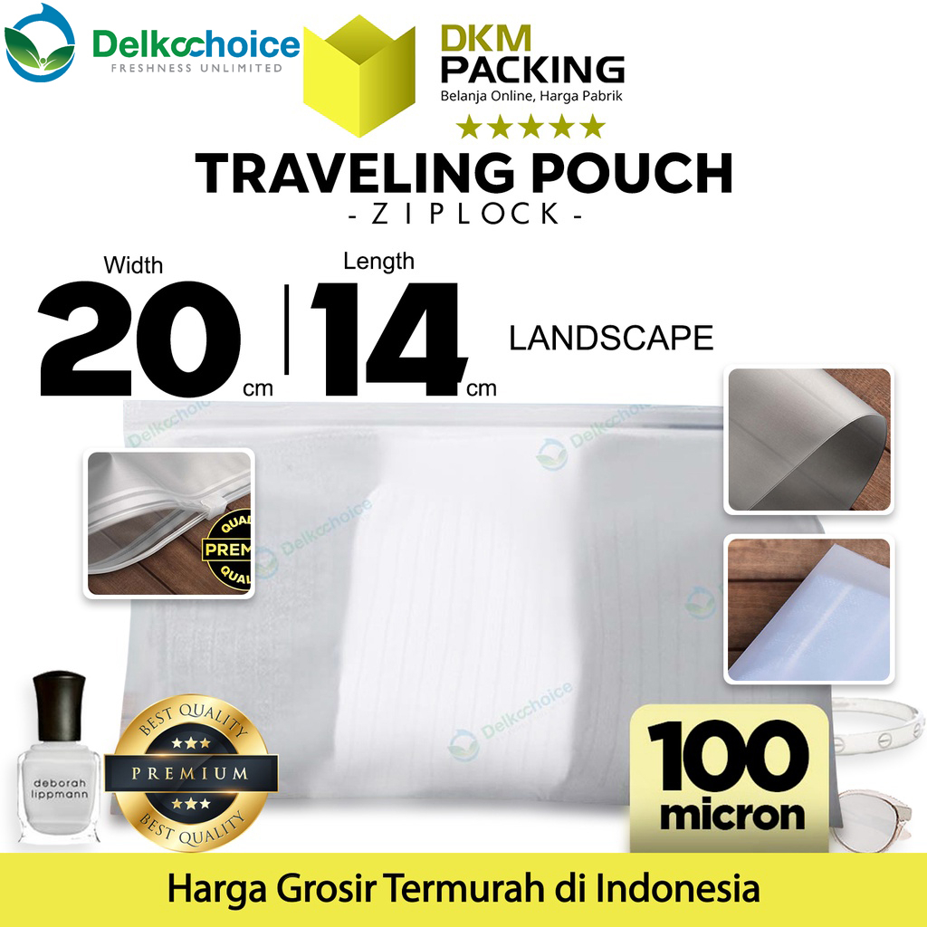 PREMIUM Travel Organizer 20x14cm Traveling Pouch Zipper Bag Organizer Delkochoice