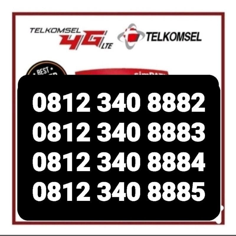 KARTU SIMPATI CANTIK 11 DIGIT 08123408882,8883,8884,8886