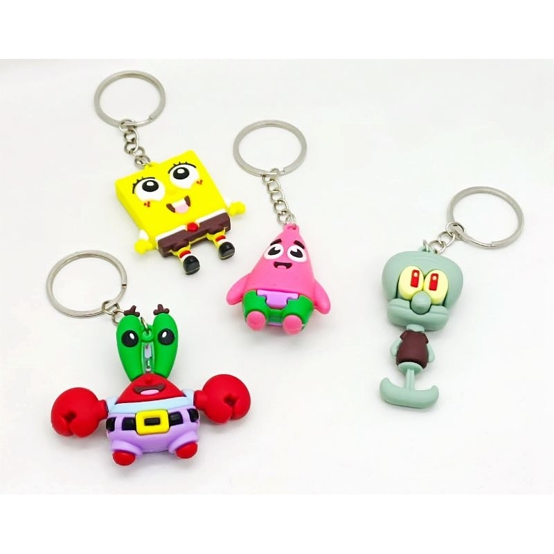 Spongebob Keychain Gantungan Kunci Sponge Bob Gantungan Tas SpongeBob Key Chain