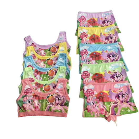 Setelan Miniset Boxer Anak Perempuan | Bahan Lembut Dan Adem Motif Karakter