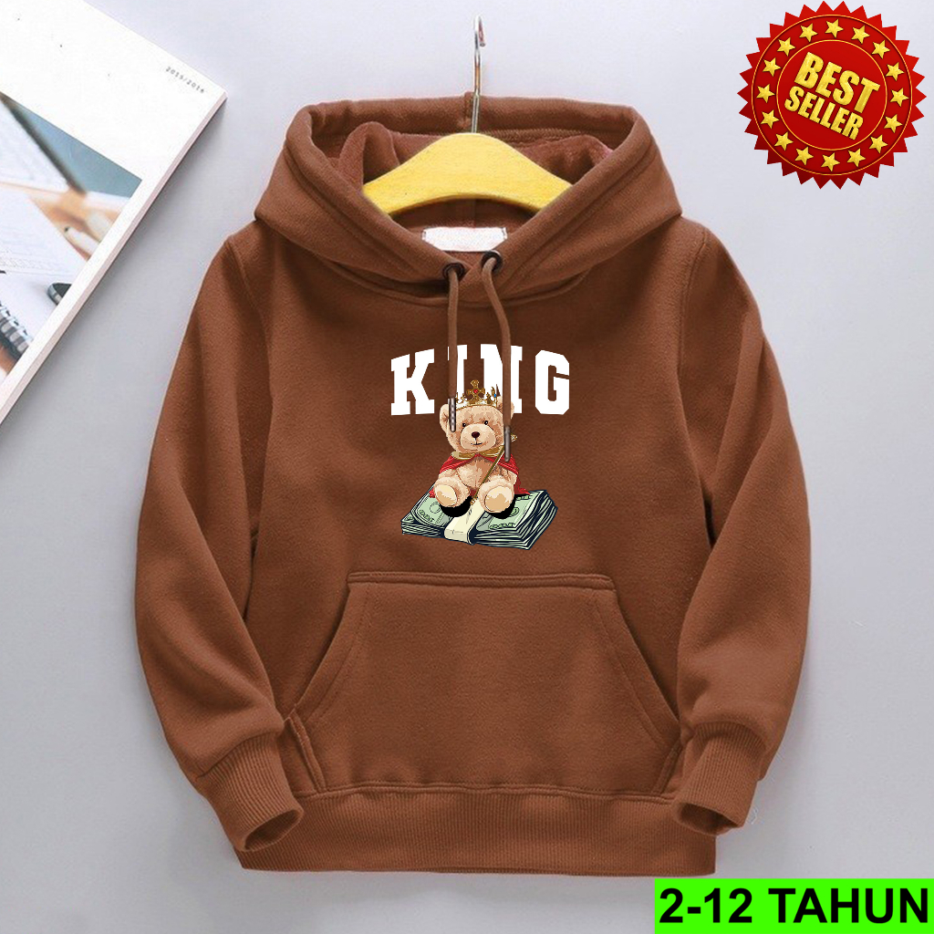 Hoodie Beruang Anak Laki Laki Perempuan / Hodie Anak Usia 2 - 12 Tahun / Jaket Anak Laki Laki