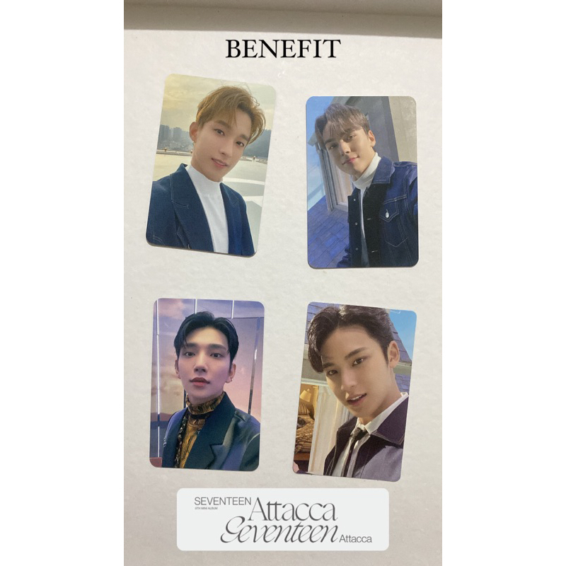 SEVENTEEN ATTACCA PHOTOCARD OFFICIAL BENEFIT FANSIGN MINI ALBUM CARAT SVT Sebong HYBE INSIGHT PC BEN