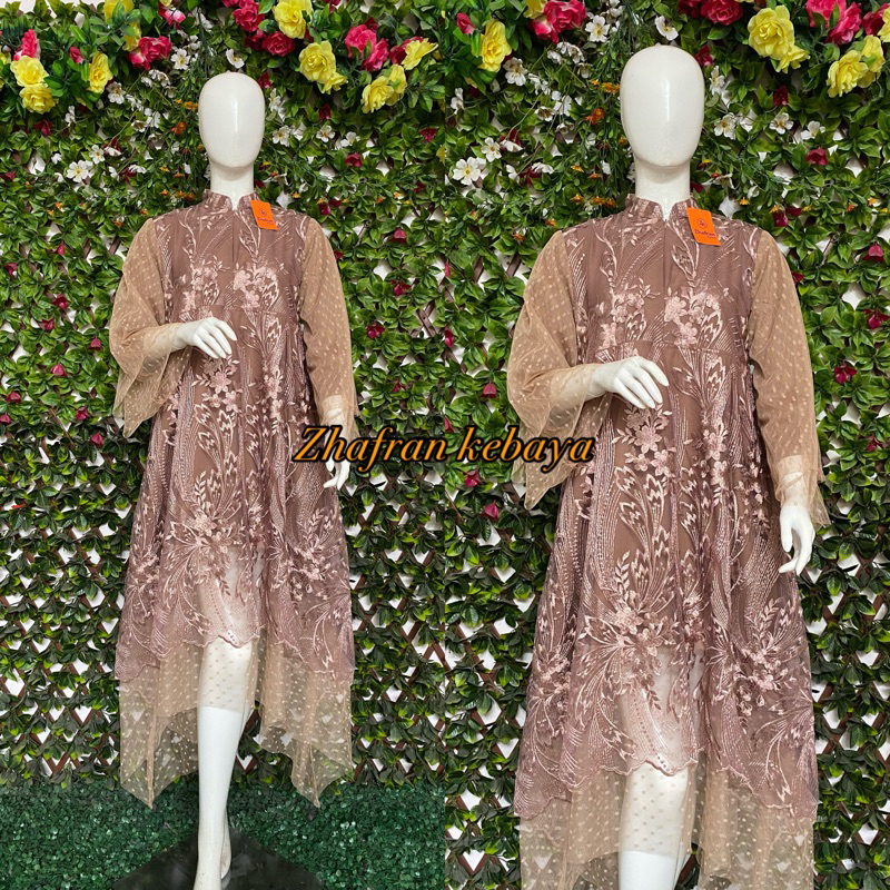 Dress Modern dress kondangan busui friendly bordiran(DZ)