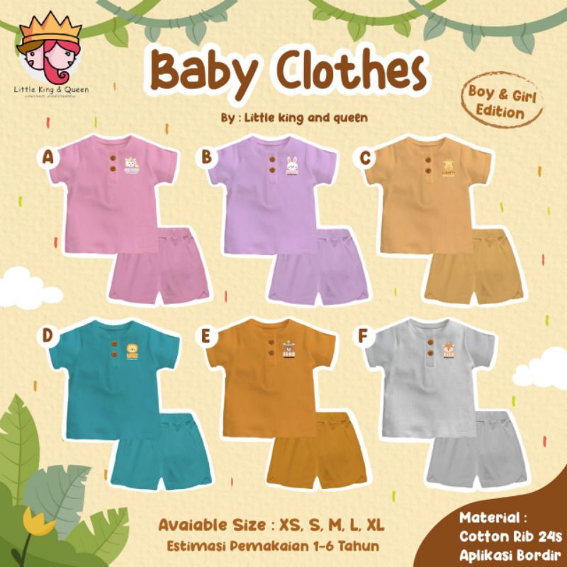 ready siap kirim setelan anak bayi by little king & queen