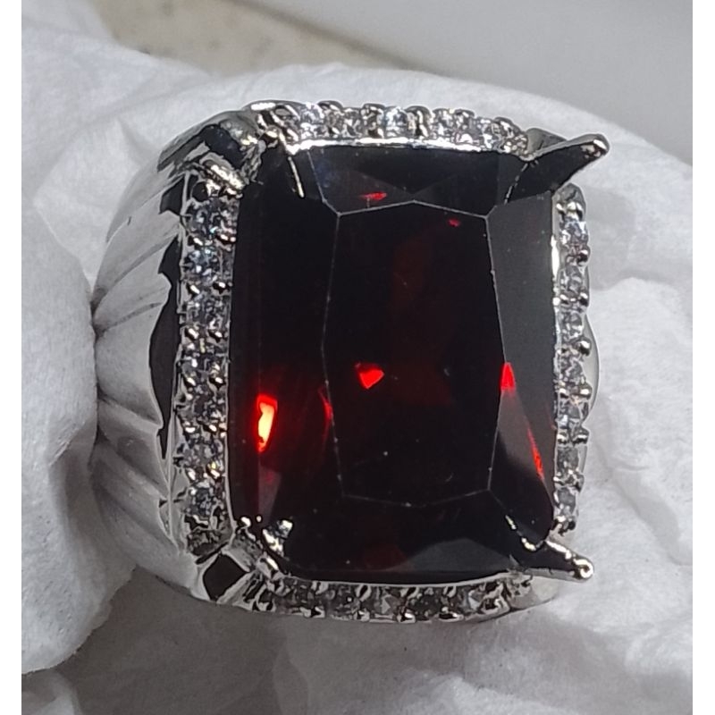CINCIN BATU RED GARNET ORIGINAL CATAM TOP QUALITY