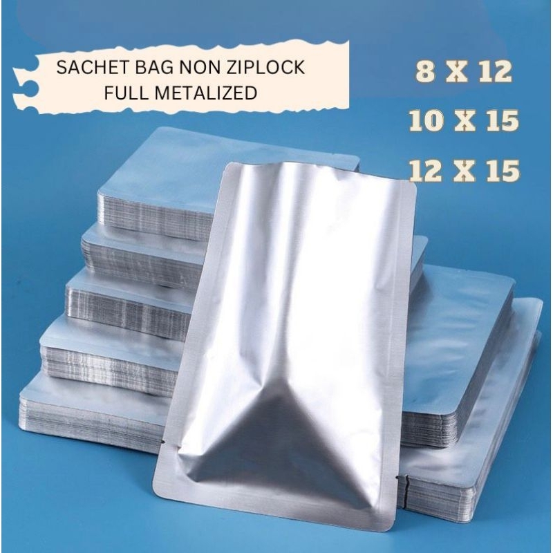 Kemasan sachet aluminium foil non ziplock kemasan oil, sambal, bumbu,masker 50pcs