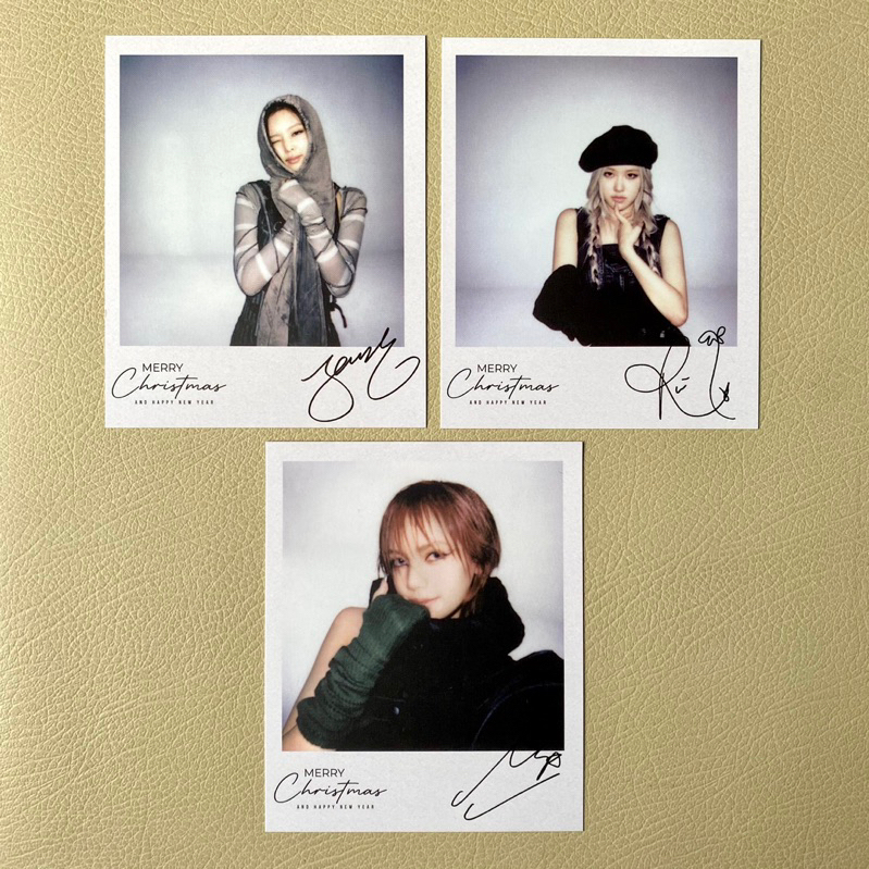 BLACKPINK WEVERSE JAPAN XMAS GIFT — jennie rosé lisa wv jp jpn christmas pola polaroid pc photocard 