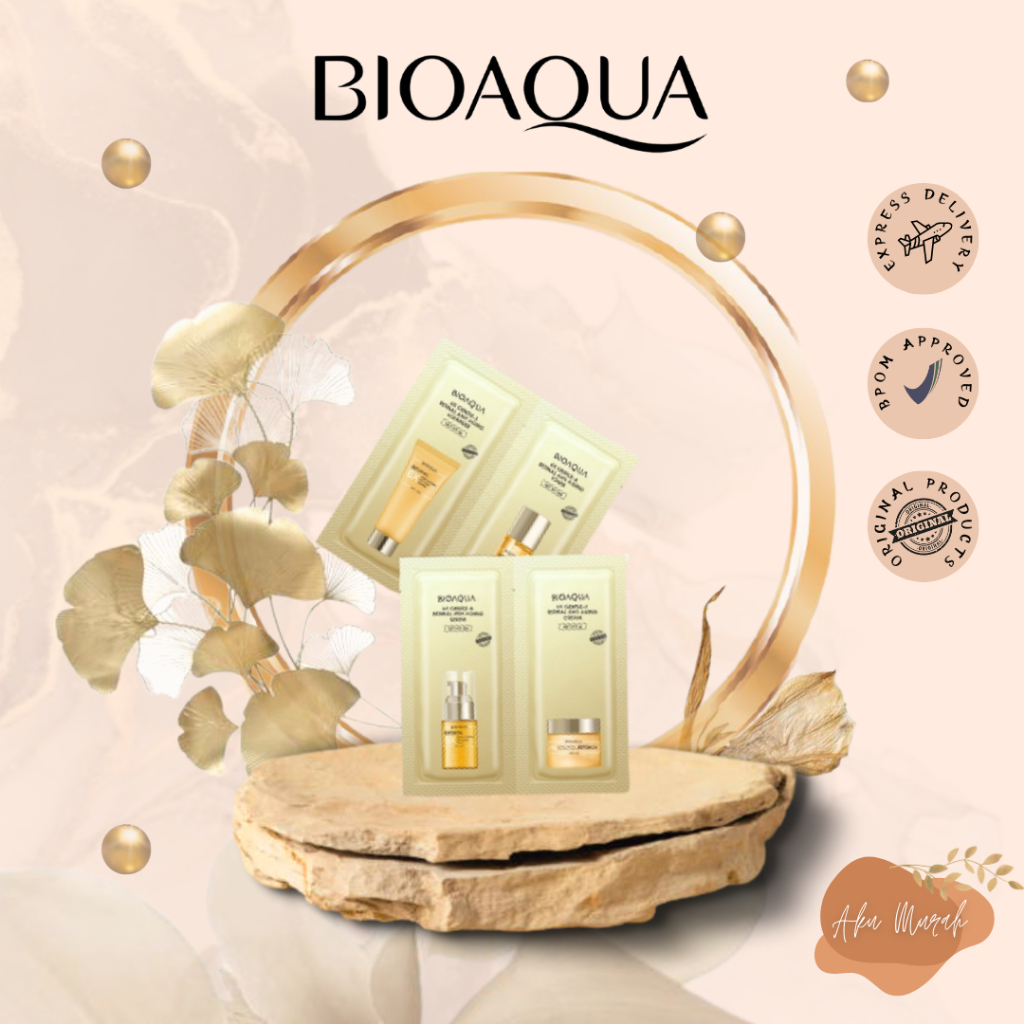 ✨ AKU MURAH ✨ BIOAQUA 6X Gentle-A Retinal Anti Aging Paket Skincare Travel Kit | SACHET