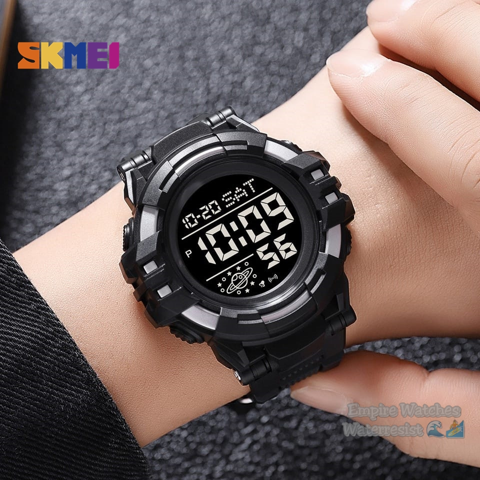 Jam Tangan Skmei 2003 Pria Cowok Digital Strap Rubber Original Waterproof