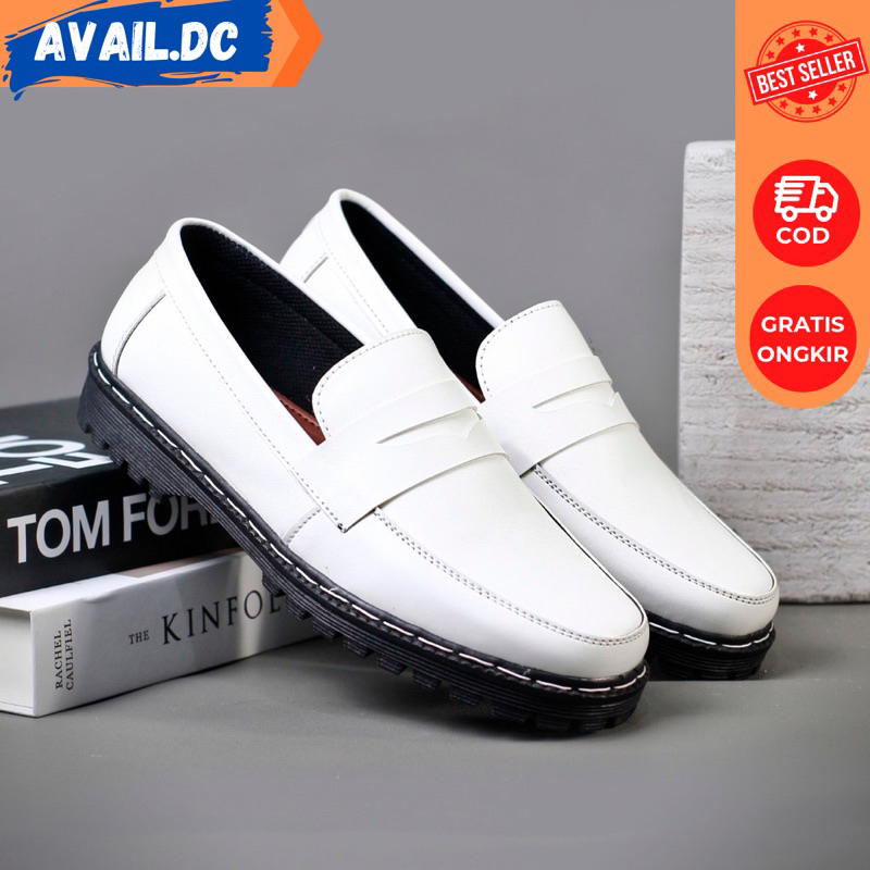 avail.dc sepatu pria docmart JRM slip on mules sepatu pesta pria kekinian