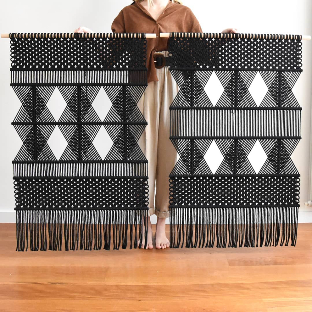 Macrame wall hanging / makrame hiasan dinding 110x80cm