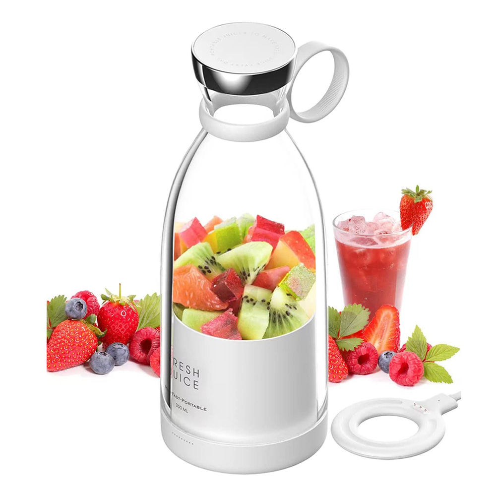 Easy Blend Blender Portable Mini Juicer Rechargeable 1400mAh 350ml 50W - 214B - White