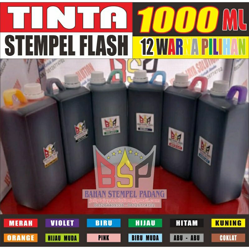 

TINTA STEMPEL FLASH 1 LITER 12 WARNA