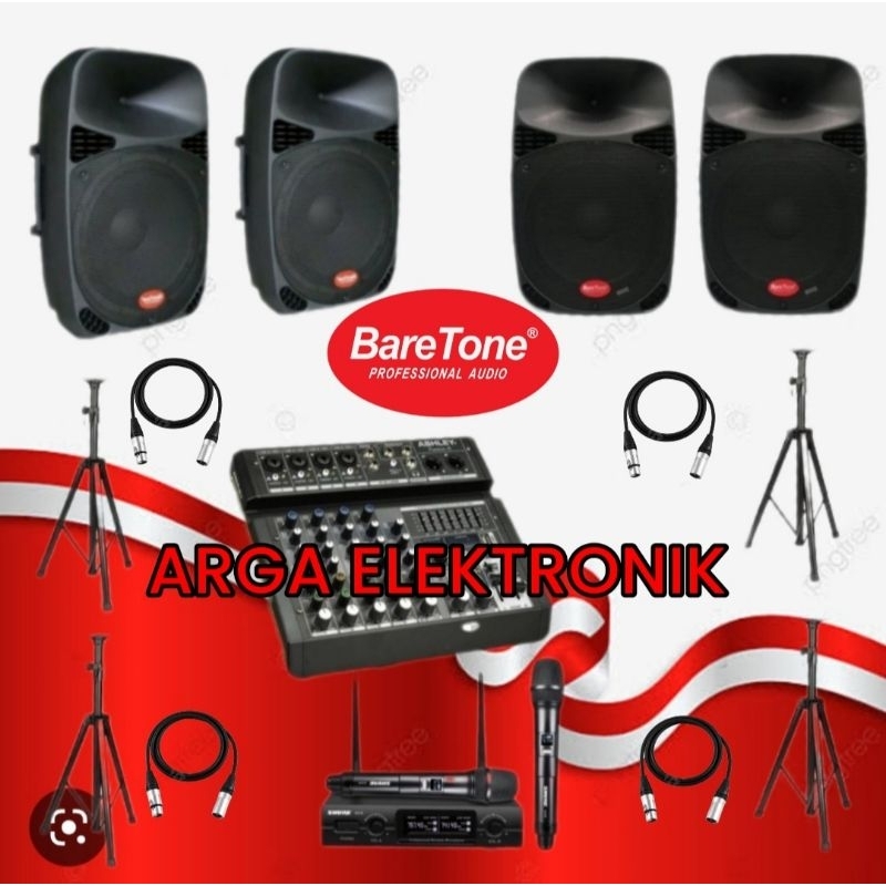 paket speaker aktif baretone bluetooth 4 speaker original