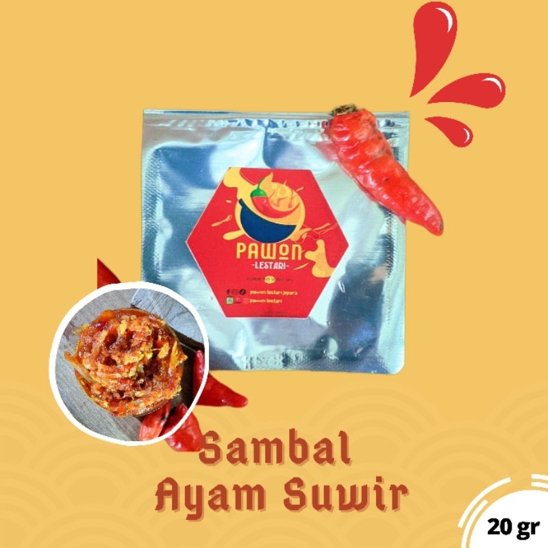 

sambal ayam suwir / sambal ayam / sambel ayam suwir / ayam suwir / sambal sachet / sambal khas