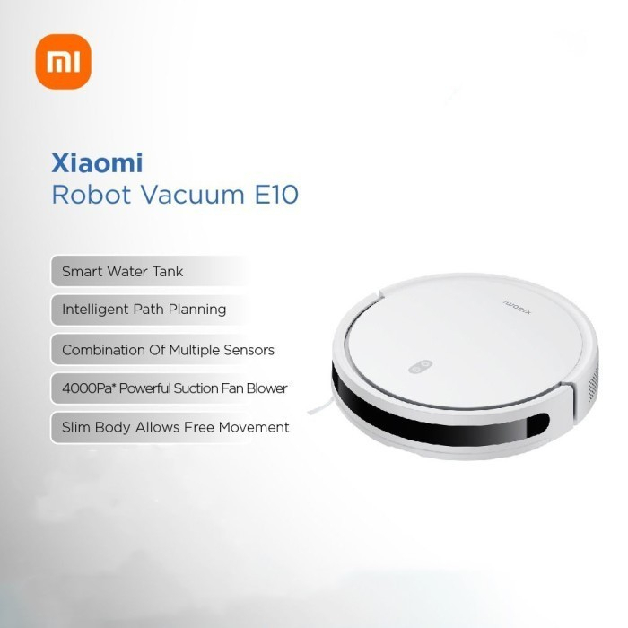 Xiaomi Robot Vacuum E10 2in1 Sapu dan Pel Cleaner Daya Hisap 4000pa