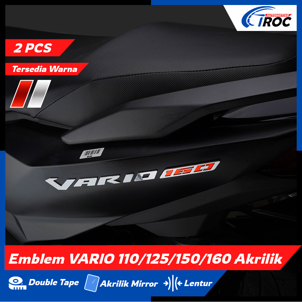 New 2PCS STIKER VARIO TIMBUL EMBLEM VARIO TIMBUL 110 / 125 / 150 / 160 STIKER TIMBUL VARIO MIROR 3D