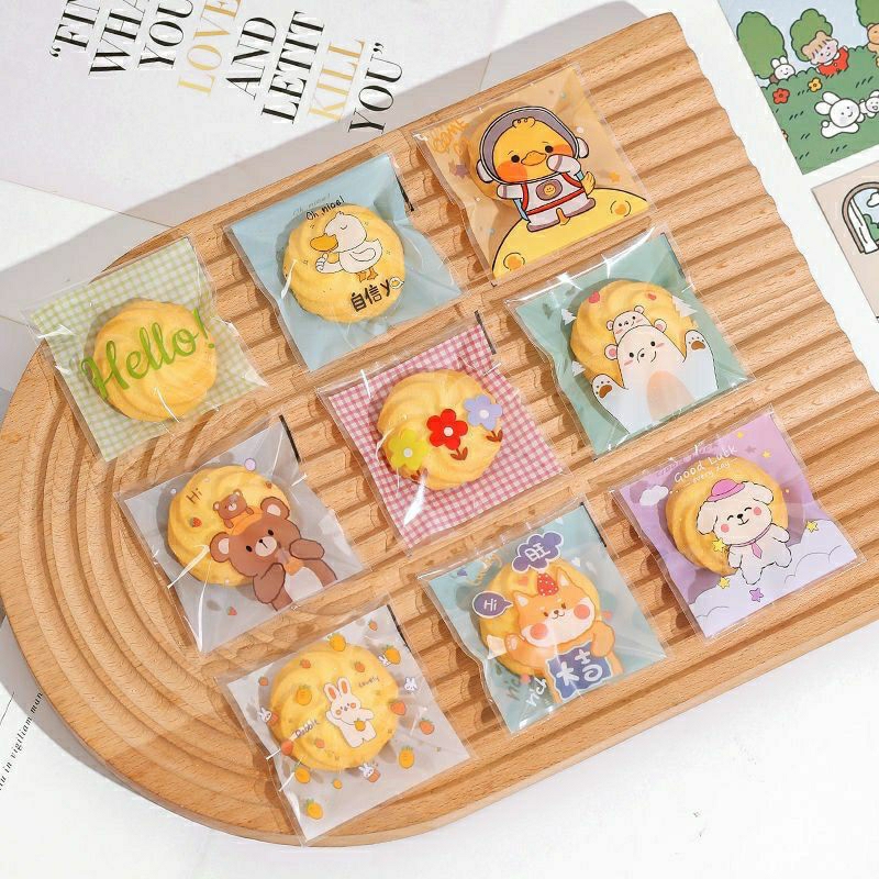 Plastik packing cookies lucu kemasan lucu untuk goodie bag plastik cookies