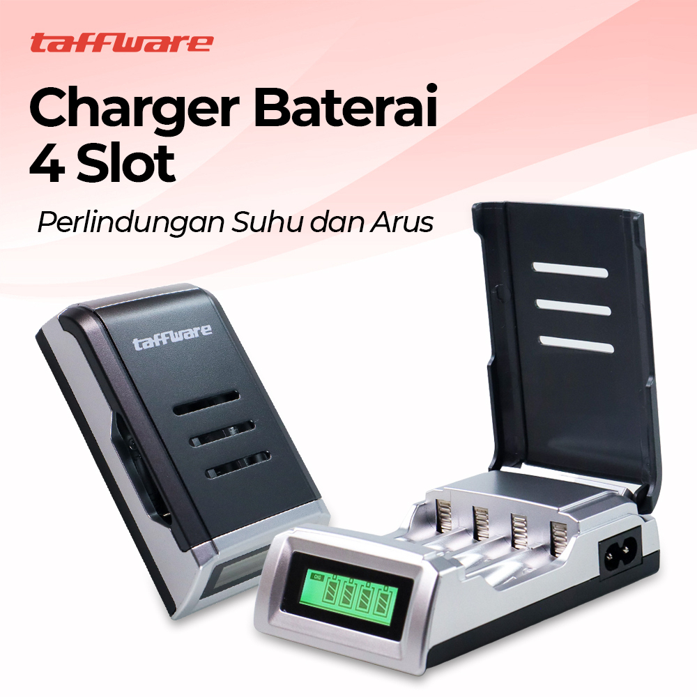 CHARGER BATERAI SMART INTELLIGENT LCD 4 SLOT C905W - TAFFWARE