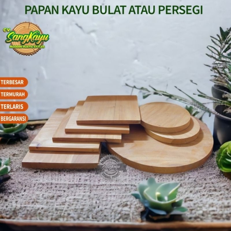 Kayu papan kayu talenan kayu bahan craft dekorasi hiasan