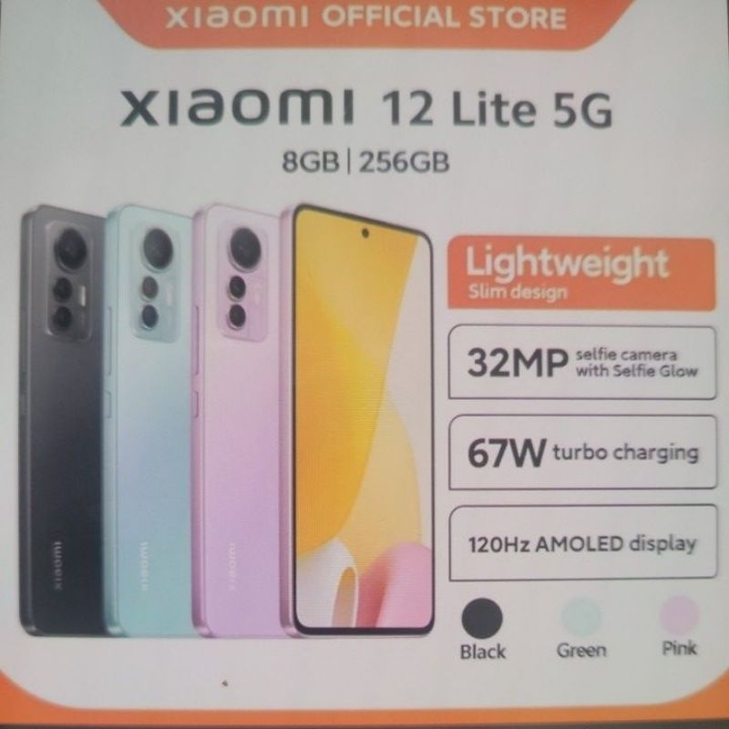 XIAOMI 12 Lite RAM 8GB ROM 256GB Smartphone
