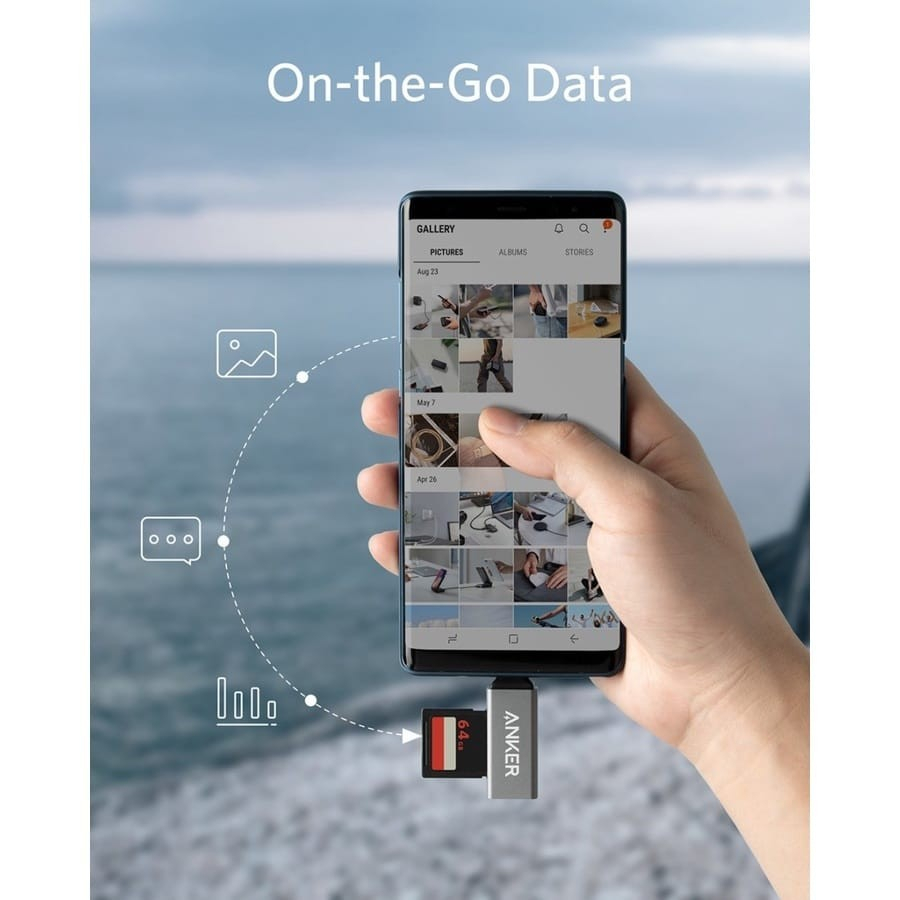 Anker USB-C Memory Card Reader 2in1 MicroSD TF SD Card MMC OTG - A8370