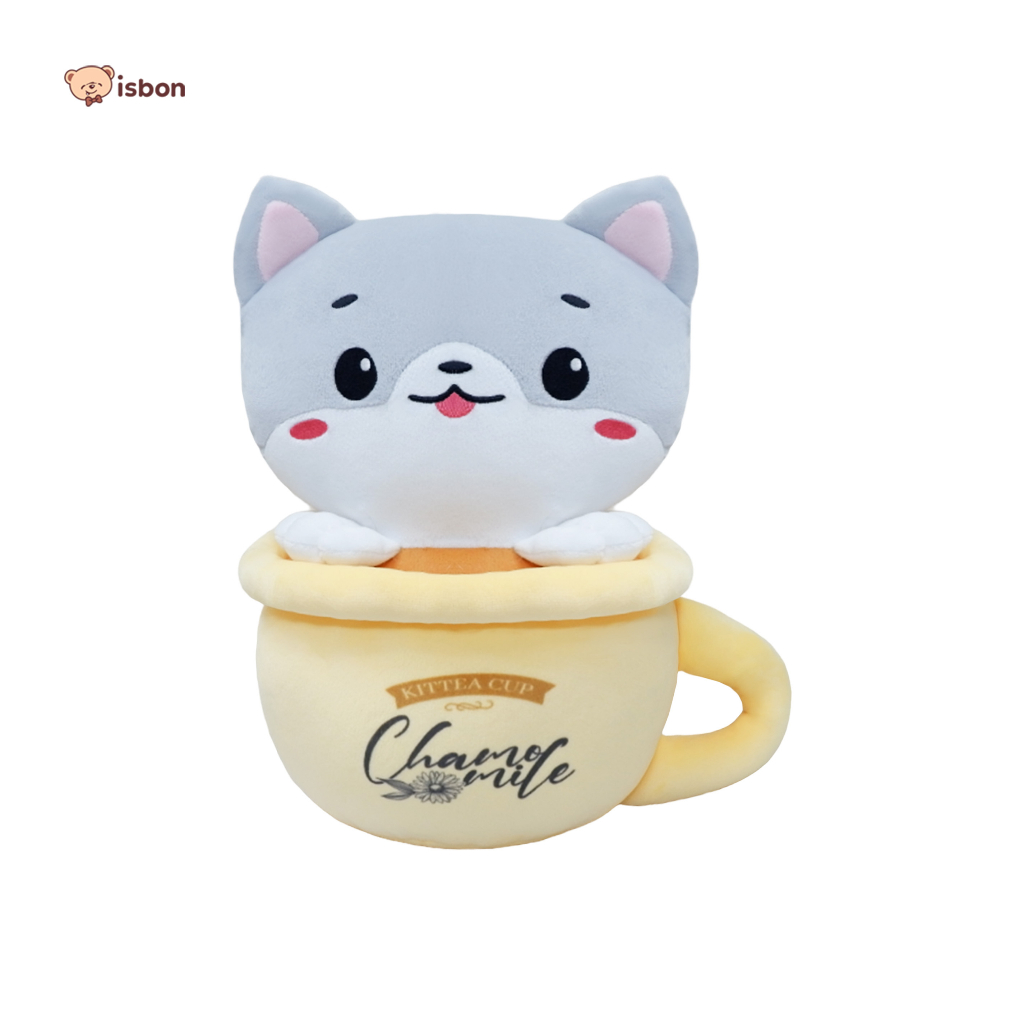 ISTANA BONEKA Cat With Cup Kitty Gelas Cangkir Kucing Lucu Mainan Anak