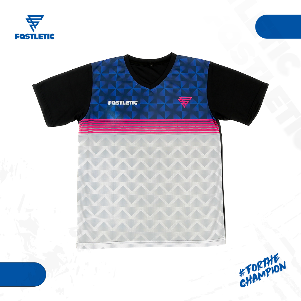 FASTLETIC - KsF36 Baju Olahraga Pria Wanita Printing Original | Jersey Badminton Bulutangkis Volly Lari Futsal DLL | Kaos Olahraga Terbaru Termurah Terlaris