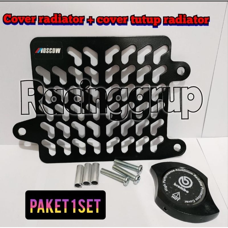 master 619store PAKET VARIASI COVER RADIATOR VARIO 125 VARIO 150 PCX 150 PLUS BAUT + COVER TUTUP CAP RADIATOR BRB CNC TUTUP CAP RADIATOR HITAM