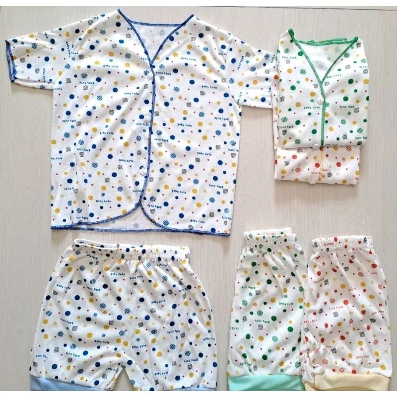 Setelan baju celana bayi newborn SNI 3pcs