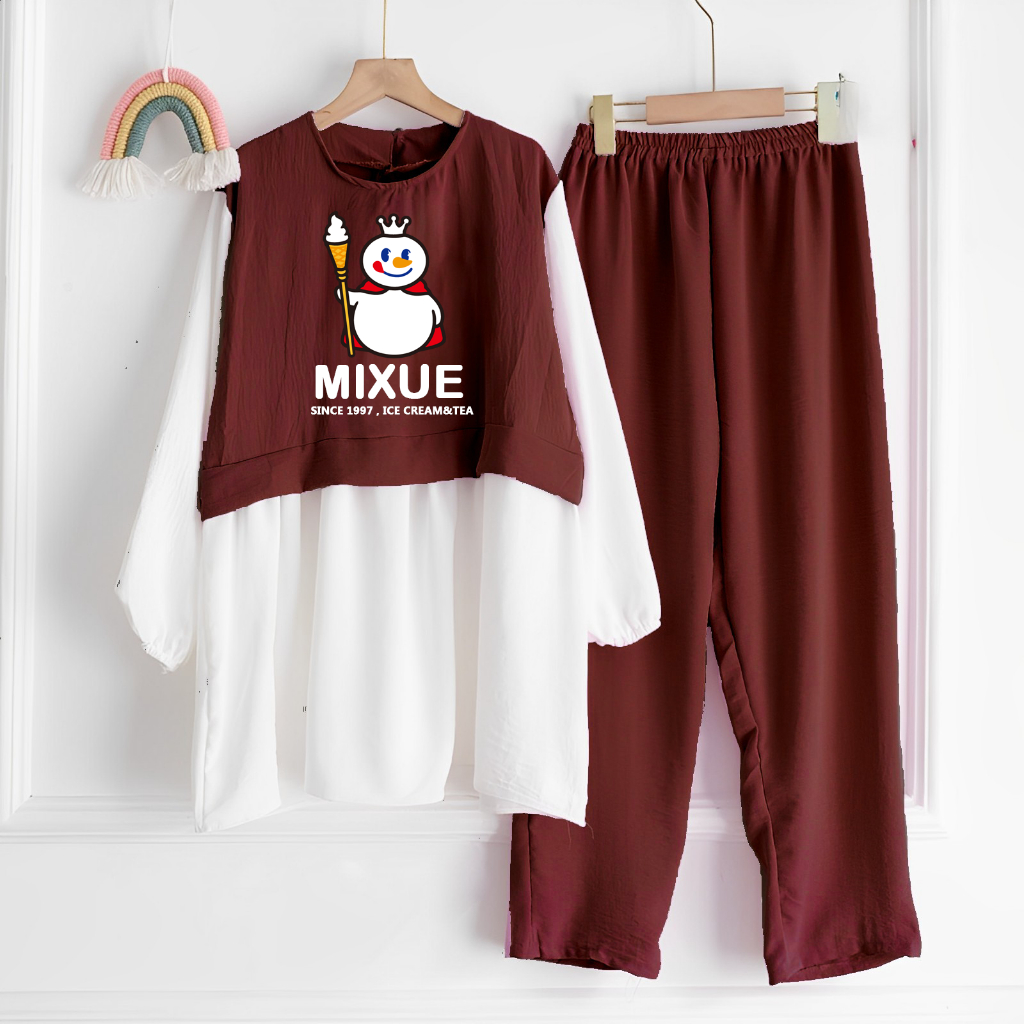 [ READY STOCK SIAP KIRIM ] MIXUE SET KIDS CRINKLE AIRFLOW SETELAN ANAK PEREMPUAN KEKINIAN VIRAL HITS MORLIN SET KIDS SETELAN AMELIA KIDS USIA 3 SAMPAI 15 TAHUN SIZE M L XL XXL XXXL
