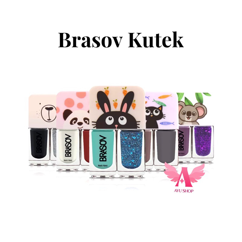 BRASOV Kutek / Cat Kuku Nail Polish 2 In 1 6 ML Kutex BPOM SGL01-NAIL-POLISH Varian Warna