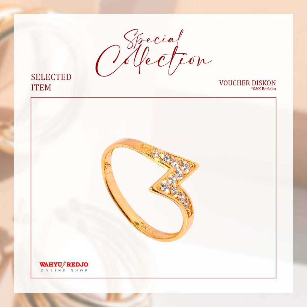 CINCIN EMAS 16K PERHIASAN AKSESORIS WANITA EMAS WAHYU REDJO CC04ME23 5NONPADM