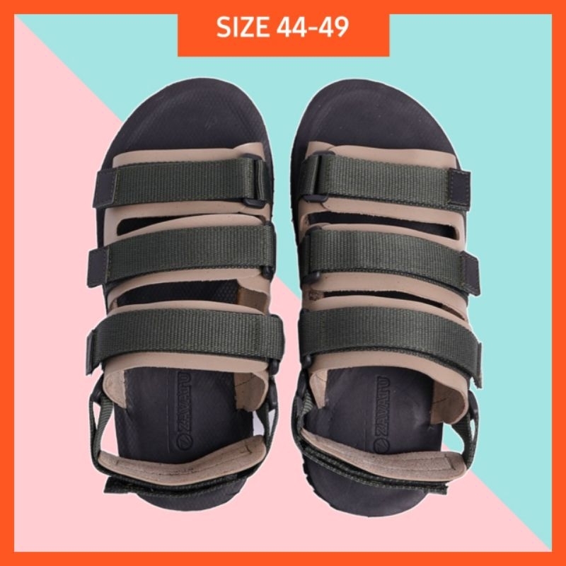 sandal big size pria ukuran 44-49 jumbo olive ukuran 44 45 46 47 48 49 .