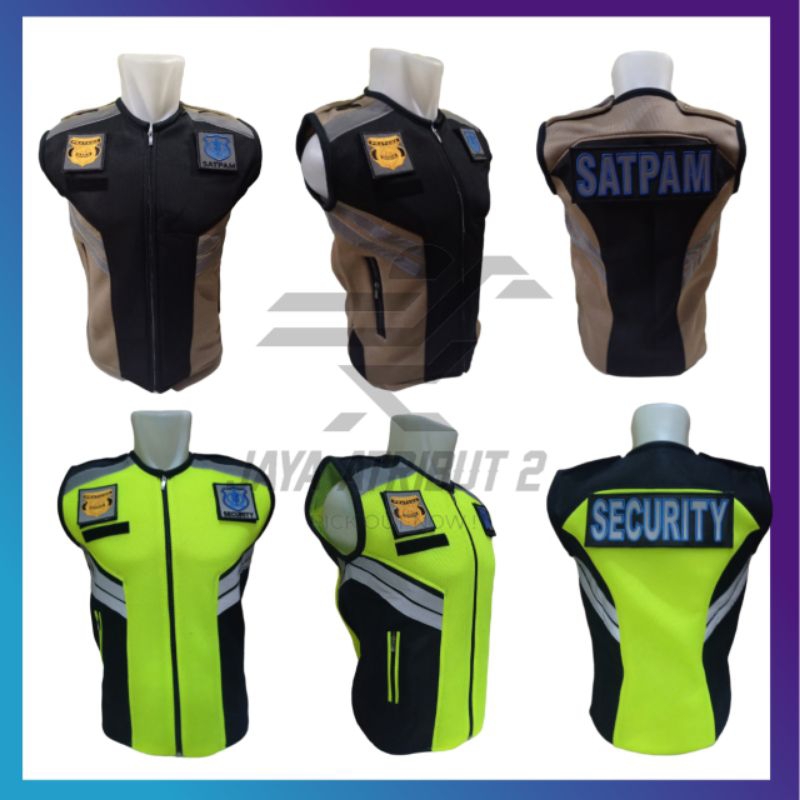 Rompi Polos/Rompi Polisi/Rompi security double mess/tebal