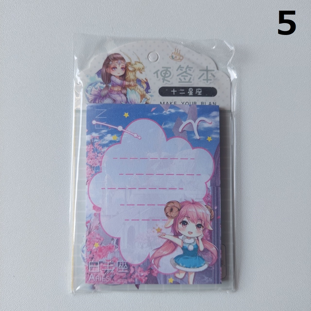 JRN035 – Buku Kertas Notes Memo Anak Gambar Anime Kartun Zodiac Scrapbook Journal Dairy