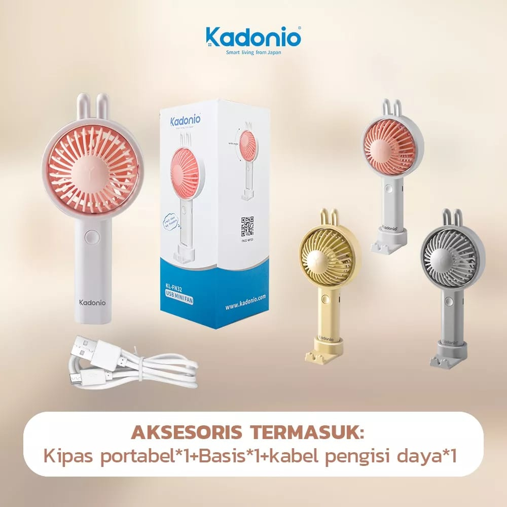 KIPAS ANGIN MINI PORTABLE KARAKTER MEJA USB CAS 3 SPEED ANGLE BISA DI ARAHKAN ATAS BAWAH