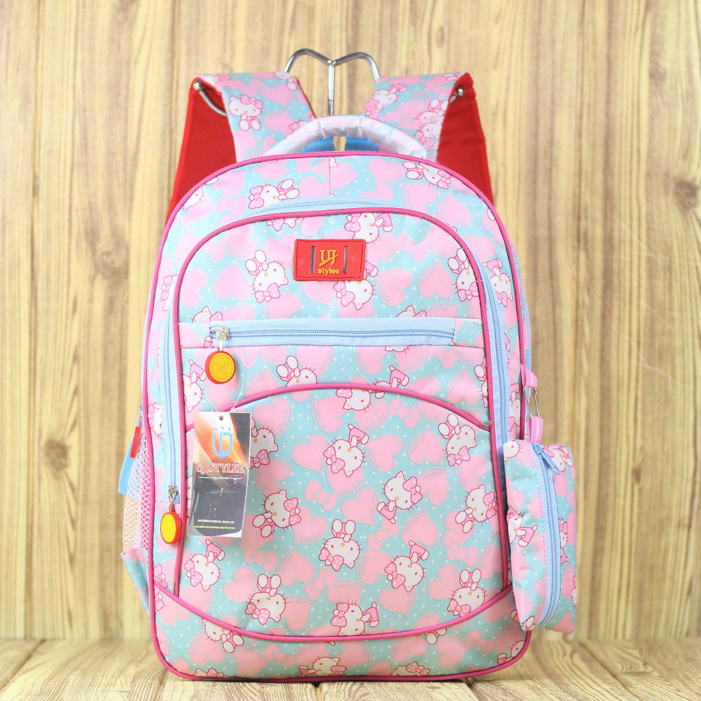 Tas Cahaya Ungu Motif Unicorn Little Pony Ransel Sekolah SD TK Murah Trendy Berkualitas Tas Ransel Cewek Ala Korea Free Raincover Backpack Sekolah Anak Perempuan Kuda Pony Pink Biru