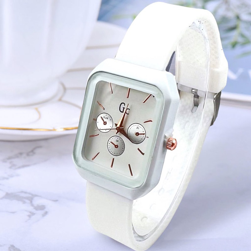 (Terima Cod)Jam Tangan wanita GCc Crono3 Varisi Kota strap Rubber/Karet(Dikirim Jakarta)