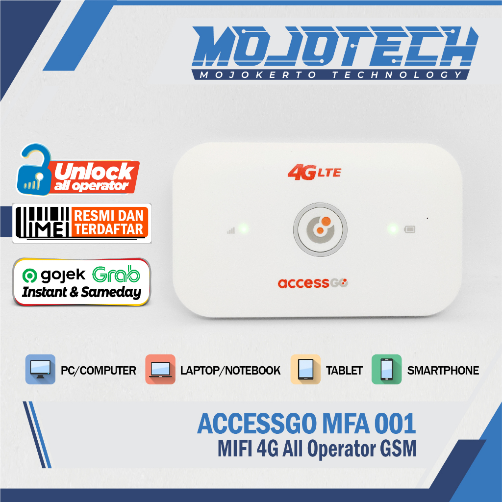 Modem Wifi Mifi Sim Card AccessGo MiFi MFA-001 4G All Operator GSM Garansi Resmi