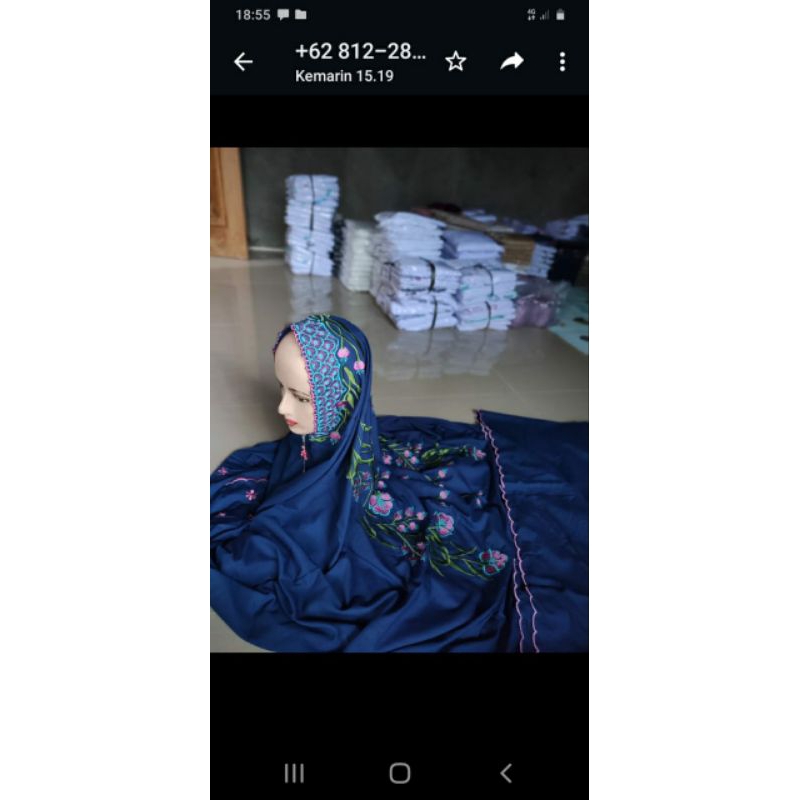 Mukena Lajuran Polino Warna