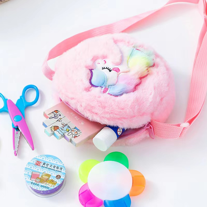 Tempat Unicorn Mewah Tas Bahu Messenger Tas Gadis TK Kecil Ransel Hadiah Anak Cinta Lucu Tas