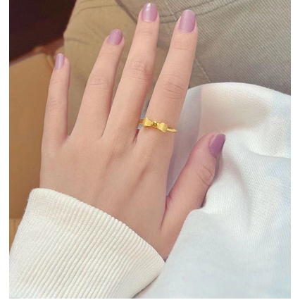 COD✨Cincin Kupu-kupu Wanita Emas Elegan Perhiasan  Desain Niche Gaya TN