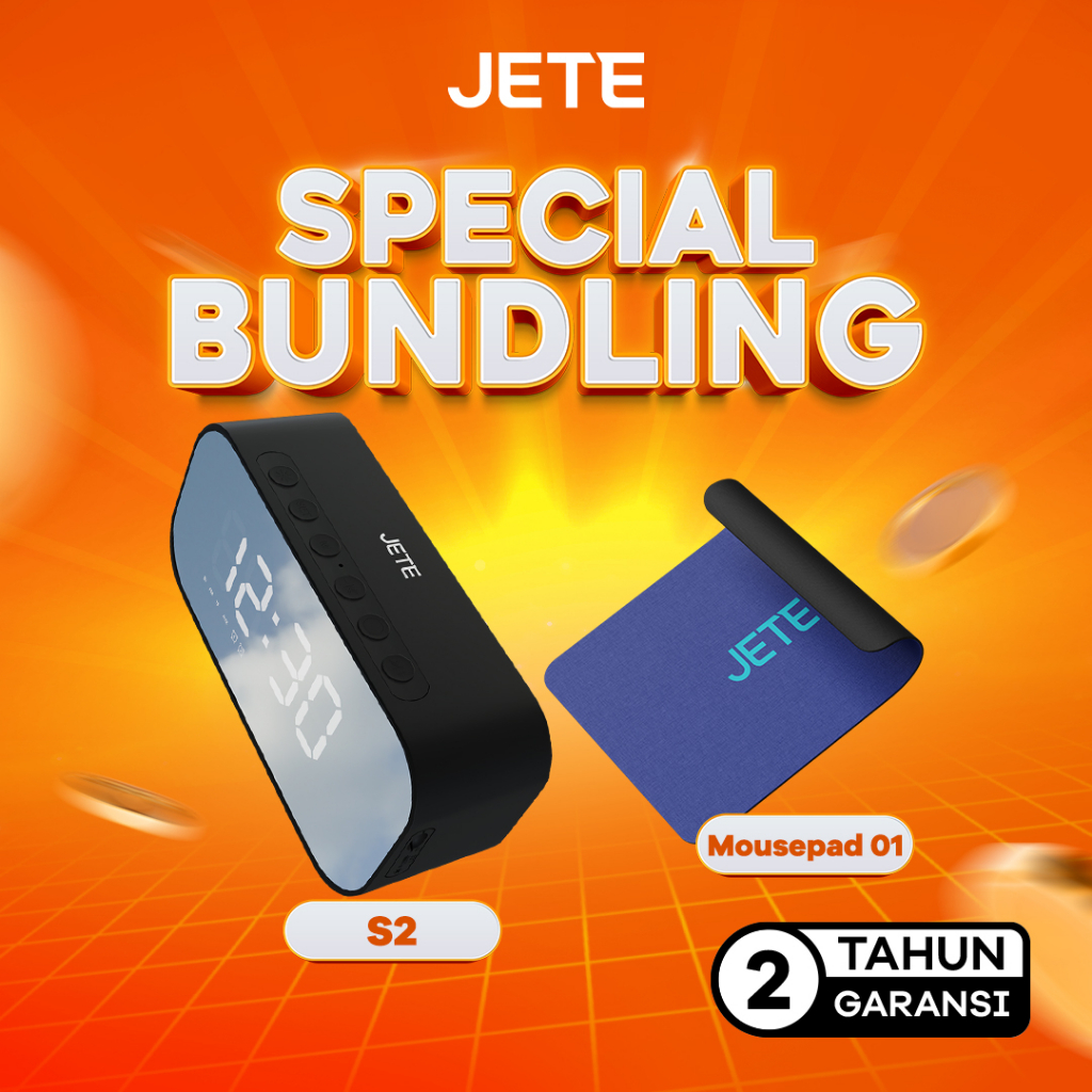 Bundling JETE Speaker S2 + JETE Mousepad 01 Garansi 2 Tahun