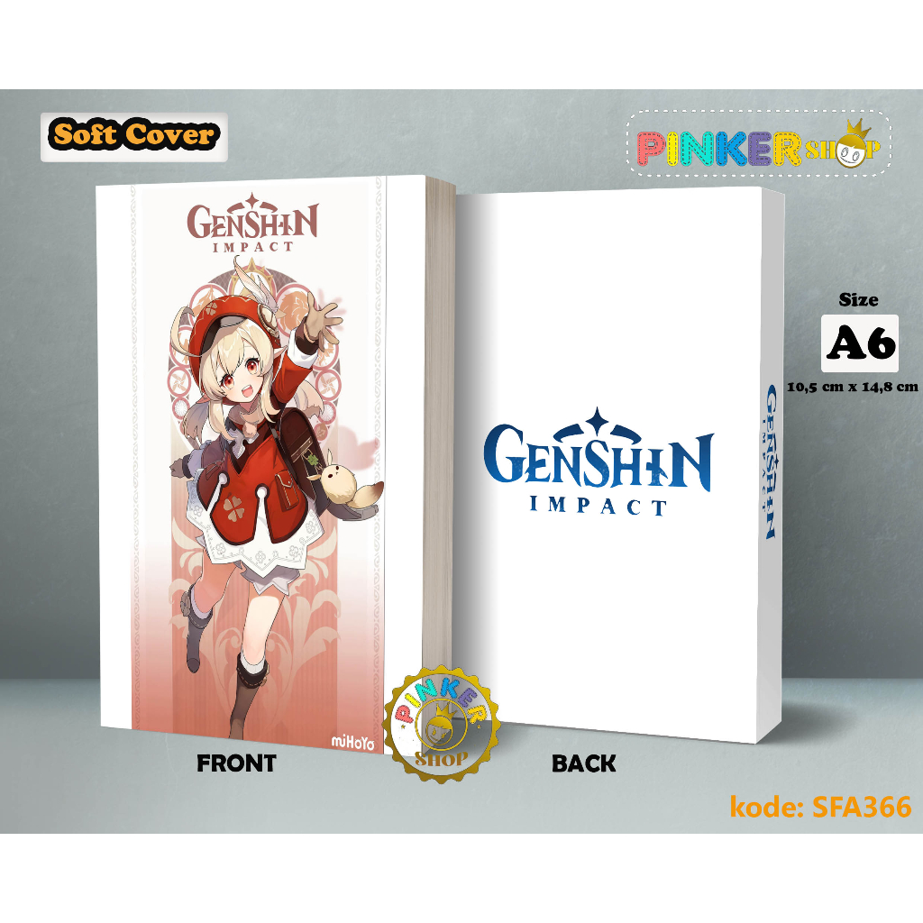 

(SFA366) Pocket Note Game Genshin Impact KLEE Softcover A6/A5 Buku Tulis catatan Notes Agenda Planner Jurnal