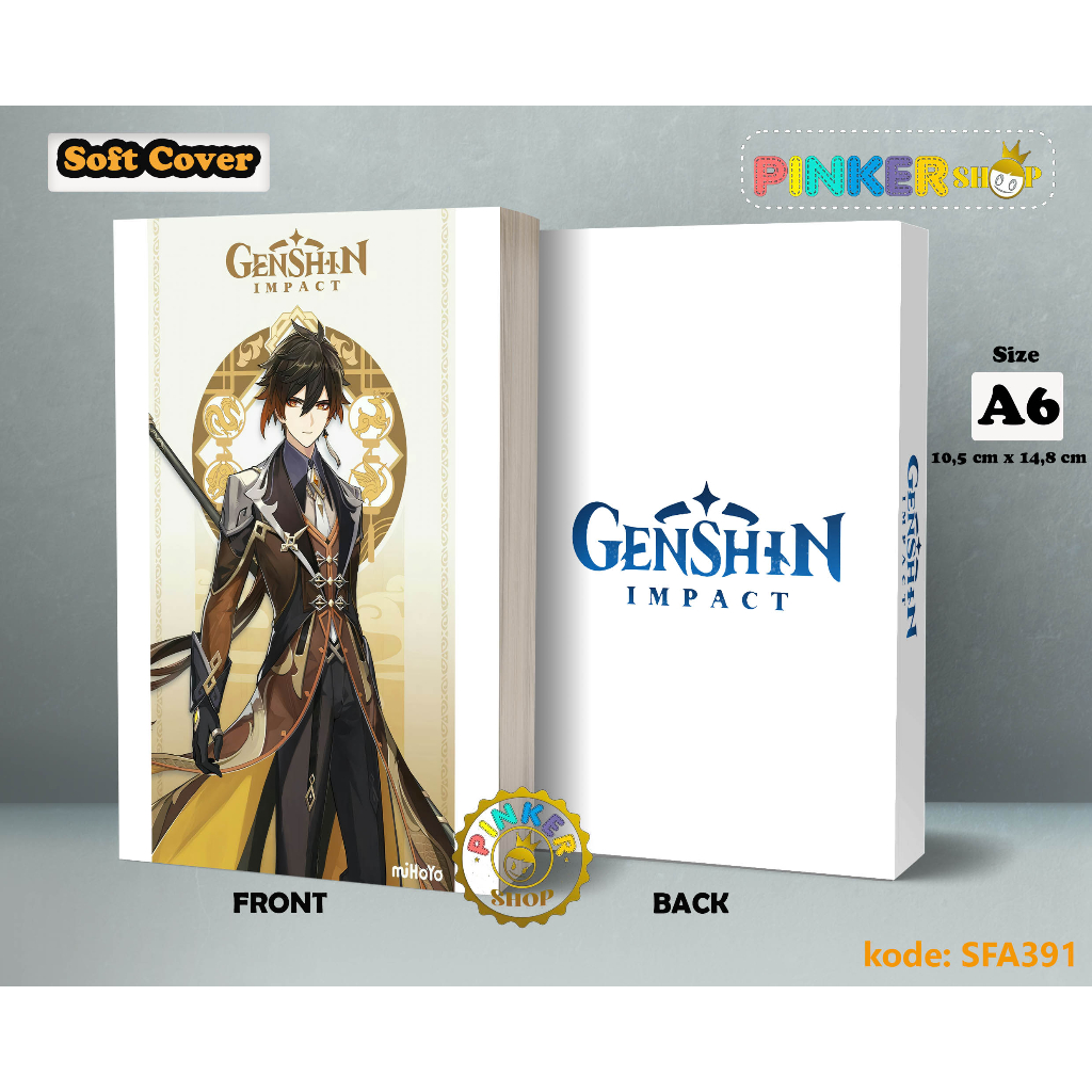 

(SFA391) Pocket Note Game Genshin Impact YONGLI Softcover A6/A5 Buku Tulis catatan Notes Agenda Planner Jurnal